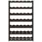 vidaXL Botellero para 42 botellas madera maciza de pino negro vidaXL Botellero para 42 botellas madera maciza de pino negro