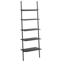 vidaXL Estantería inclinada de 5 baldas negro 64x34x185,5 cm