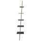 vidaXL Estantería inclinada de 5 baldas negro 64x34x185,5 cm vidaXL Estantería inclinada de 5 baldas negro 64x34x185,5 cm