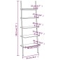 vidaXL Estantería inclinada de 5 baldas negro 64x34x185,5 cm vidaXL Estantería inclinada de 5 baldas negro 64x34x185,5 cm