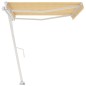 vidaXL Toldo de pie automático amarillo y blanco 450x300 cm vidaXL Toldo de pie automático amarillo y blanco 450x300 cm