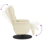 vidaXL Sillón reclinable masaje con reposapiés cuero sintético crema vidaXL Sillón reclinable masaje con reposapiés cuero sintético crema