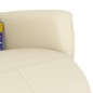 vidaXL Sillón reclinable masaje con reposapiés cuero sintético crema vidaXL Sillón reclinable masaje con reposapiés cuero sintético crema