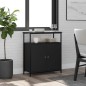 vidaXL Aparador de madera de ingeniería negro 70x30x80 cm