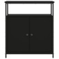 vidaXL Aparador de madera de ingeniería negro 70x30x80 cm