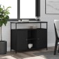 vidaXL Aparador de madera de ingeniería negro 100x35x80 cm vidaXL Aparador de madera de ingeniería negro 100x35x80 cm