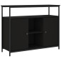 vidaXL Aparador de madera de ingeniería negro 100x35x80 cm vidaXL Aparador de madera de ingeniería negro 100x35x80 cm