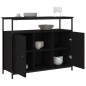 vidaXL Aparador de madera de ingeniería negro 100x35x80 cm vidaXL Aparador de madera de ingeniería negro 100x35x80 cm