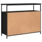 vidaXL Aparador de madera de ingeniería negro 100x35x80 cm vidaXL Aparador de madera de ingeniería negro 100x35x80 cm