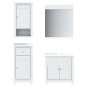 vidaXL Juego de muebles de baño BERG 4 pzas madera maciza pino blanco vidaXL Juego de muebles de baño BERG 4 pzas madera maciza pino blanco