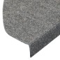 vidaXL Alfombrilla autoadhesiva de escalera 15 uds gris 65x22,5x3,5 cm vidaXL Alfombrilla autoadhesiva de escalera 15 uds gris 65x22,5x3,5 cm