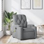 vidaXL Sillón reclinable de masaje de tela gris claro
