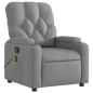 vidaXL Sillón reclinable de masaje de tela gris claro