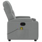 vidaXL Sillón reclinable de masaje de tela gris claro