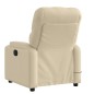 vidaXL Sillón de masaje reclinable de tela crema vidaXL Sillón de masaje reclinable de tela crema