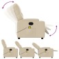 vidaXL Sillón de masaje reclinable de tela crema vidaXL Sillón de masaje reclinable de tela crema