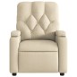 vidaXL Sillón de masaje reclinable de tela crema vidaXL Sillón de masaje reclinable de tela crema