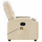 vidaXL Sillón de masaje reclinable de tela crema vidaXL Sillón de masaje reclinable de tela crema