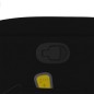 vidaXL Sillón reclinable de masaje de tela negro