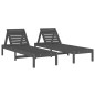 vidaXL Tumbonas con mesa 2 uds madera maciza de pino gris vidaXL Tumbonas con mesa 2 uds madera maciza de pino gris
