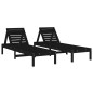 vidaXL Tumbonas con mesa 2 uds madera maciza de pino negro vidaXL Tumbonas con mesa 2 uds madera maciza de pino negro