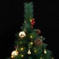 vidaXL Árbol de Navidad artificial con bisagras 300 LED y bolas 240 cm vidaXL Árbol de Navidad artificial con bisagras 300 LED y bolas 240 cm