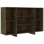 vidaXL Aparador de madera de ingeniería roble ahumado 120x30x75 cm