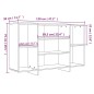 vidaXL Aparador de madera de ingeniería roble ahumado 120x30x75 cm