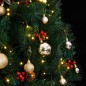 vidaXL Árbol de Navidad artificial con bisagras 300 LED y bolas 240 cm vidaXL Árbol de Navidad artificial con bisagras 300 LED y bolas 240 cm