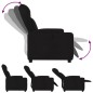 vidaXL Sillón reclinable de tela negro vidaXL Sillón reclinable de tela negro
