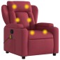 vidaXL Sillón de masaje reclinable de tela color vino tinto vidaXL Sillón de masaje reclinable de tela color vino tinto