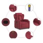 vidaXL Sillón de masaje reclinable de tela color vino tinto vidaXL Sillón de masaje reclinable de tela color vino tinto
