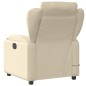 vidaXL Sillón de masaje reclinable de tela crema vidaXL Sillón de masaje reclinable de tela crema