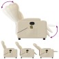 vidaXL Sillón de masaje reclinable de tela crema vidaXL Sillón de masaje reclinable de tela crema