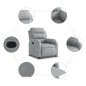 vidaXL Sillón reclinable de tela gris claro vidaXL Sillón reclinable de tela gris claro