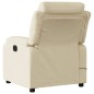vidaXL Sillón de masaje reclinable de tela crema vidaXL Sillón de masaje reclinable de tela crema