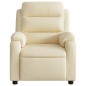 vidaXL Sillón de masaje reclinable de tela crema vidaXL Sillón de masaje reclinable de tela crema