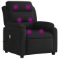 vidaXL Sillón reclinable de masaje de tela negro vidaXL Sillón reclinable de masaje de tela negro