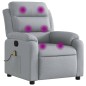 vidaXL Sillón reclinable de masaje de tela gris claro vidaXL Sillón reclinable de masaje de tela gris claro