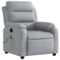 vidaXL Sillón reclinable de masaje de tela gris claro vidaXL Sillón reclinable de masaje de tela gris claro