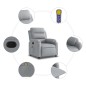 vidaXL Sillón reclinable de masaje de tela gris claro vidaXL Sillón reclinable de masaje de tela gris claro