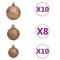 vidaXL Árbol de Navidad artificial con bisagras 300 LED y bolas 210 cm vidaXL Árbol de Navidad artificial con bisagras 300 LED y bolas 210 cm