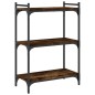 vidaXL Librería 3 estantes madera ingeniería roble ahumado 60x30x86 cm vidaXL Librería 3 estantes madera ingeniería roble ahumado 60x30x86 cm
