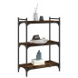 vidaXL Librería 3 estantes madera ingeniería roble ahumado 60x30x86 cm vidaXL Librería 3 estantes madera ingeniería roble ahumado 60x30x86 cm