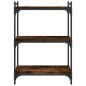 vidaXL Librería 3 estantes madera ingeniería roble ahumado 60x30x86 cm vidaXL Librería 3 estantes madera ingeniería roble ahumado 60x30x86 cm