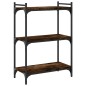 vidaXL Librería 3 estantes madera ingeniería roble ahumado 60x30x86 cm vidaXL Librería 3 estantes madera ingeniería roble ahumado 60x30x86 cm