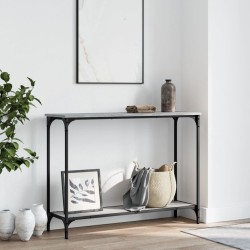 vidaXL Mesa consola madera de ingeniería gris Sonoma 101x30,5x75 cm