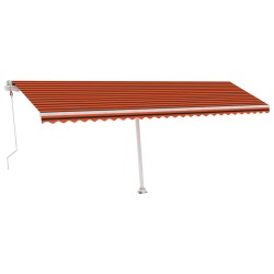 vidaXL Toldo de pie automático naranja y marrón 600x300 cm