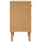 vidaXL Mesita noche SENJA aspecto ratán madera pino marrón 40x35x65 cm vidaXL Mesita noche SENJA aspecto ratán madera pino marrón 40x35x65 cm