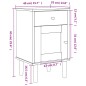 vidaXL Mesita noche SENJA aspecto ratán madera pino marrón 40x35x65 cm vidaXL Mesita noche SENJA aspecto ratán madera pino marrón 40x35x65 cm